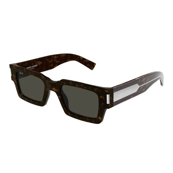 NEW SAINT LAURENT SL572 002 SQUARE HAVANA GRAY SUNGLASSES SAINT LAURENT SL 572 - Picture 1 of 3